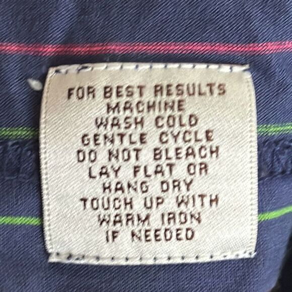 Peter Millar Mens Blue Pink Green Striped Short Sleeve Polo Shirt size xl LOOK - Picture 7 of 7